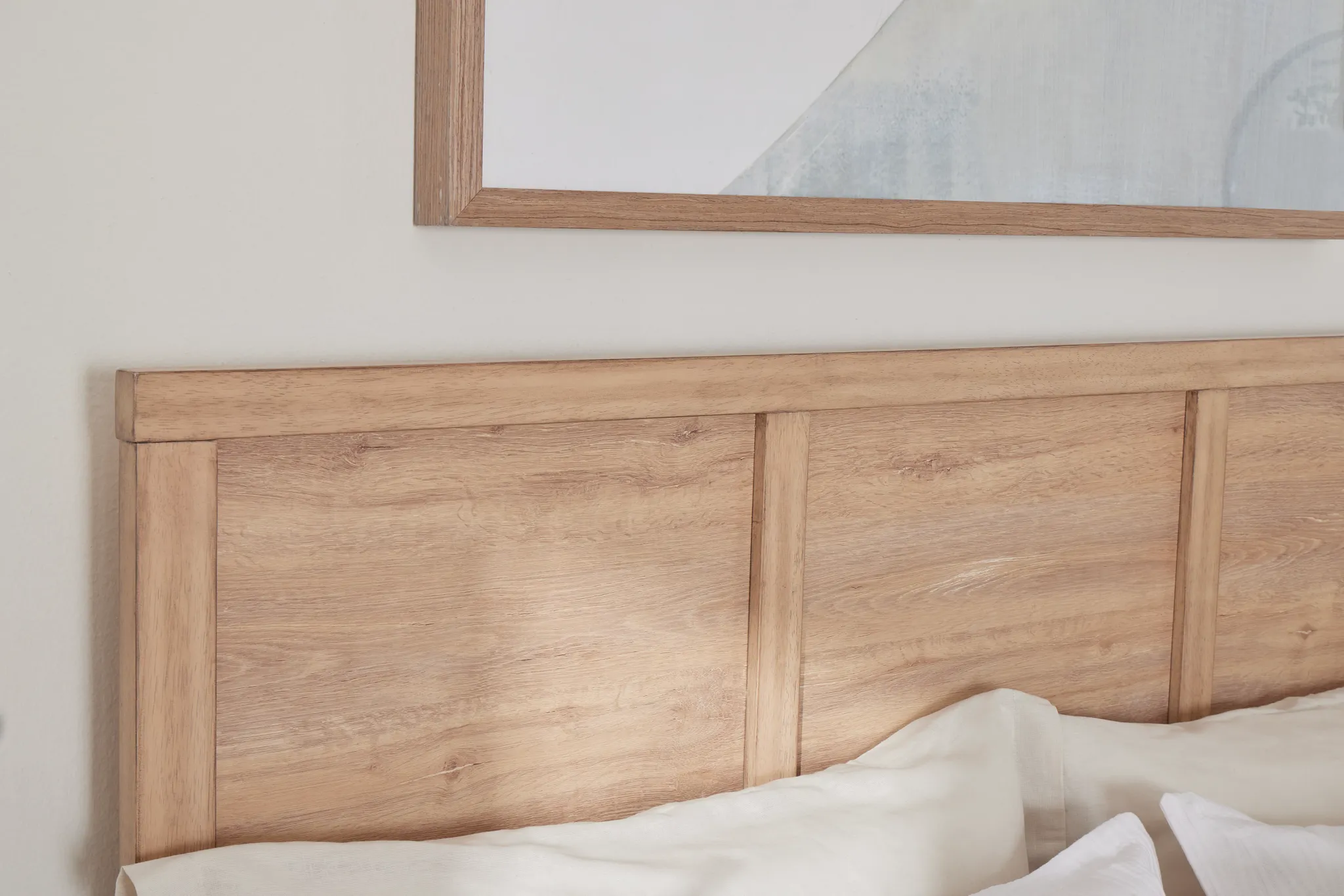 Layton Light Tone Panel Bed