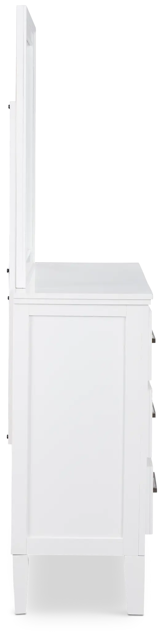 Seabrook White Small Dresser & Mirror Seabrook White Small Dresser & Mirror