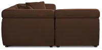 Aria Dark Brown Micro Immersive 4-piece Modular Sectional W/2 Speakers