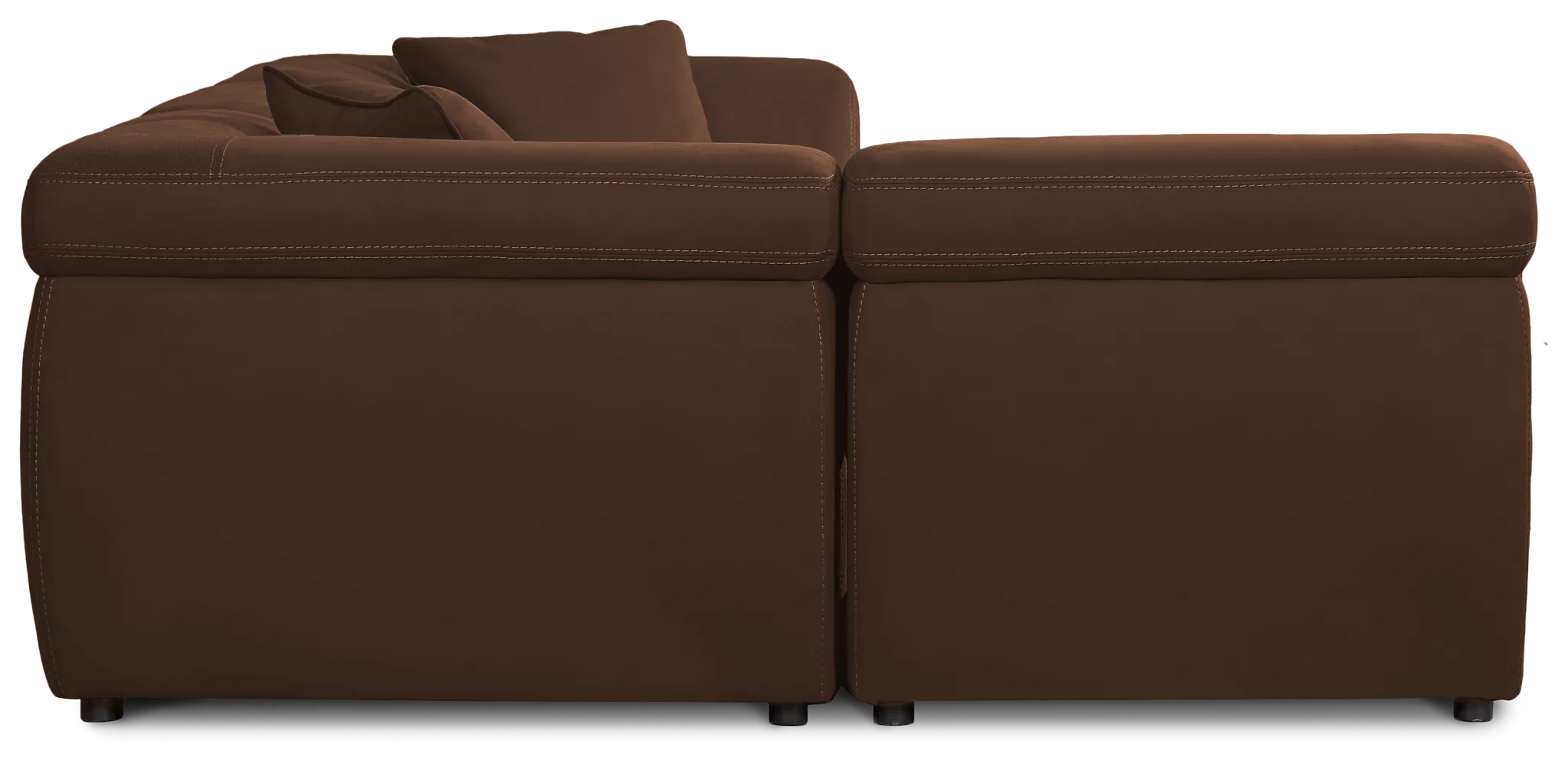 Aria Dark Brown Micro Immersive 4-piece Modular Sectional W/2 Speakers