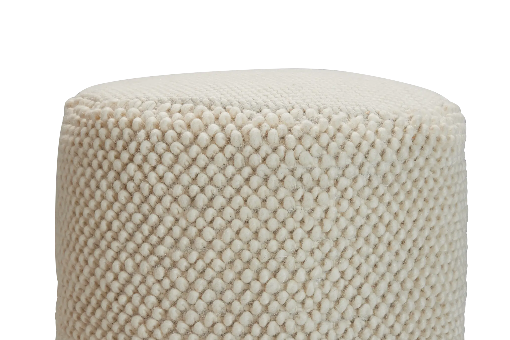 Jordan Ivory Round Accent Pouf Jordan Ivory Round Accent Pouf