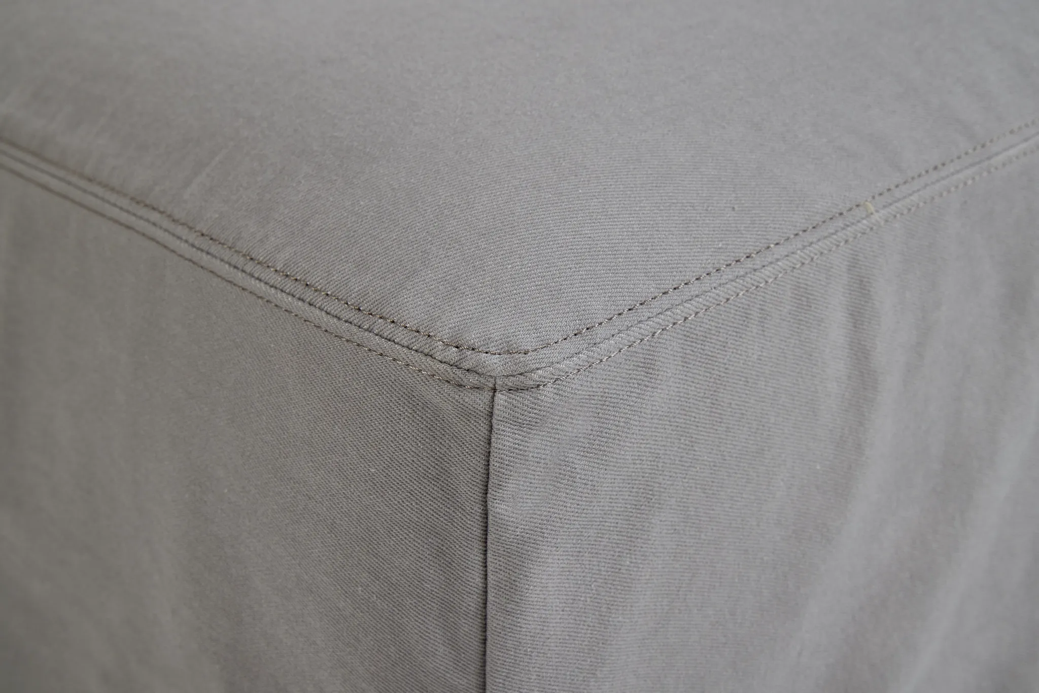 Delilah Gray Fabric Ottoman