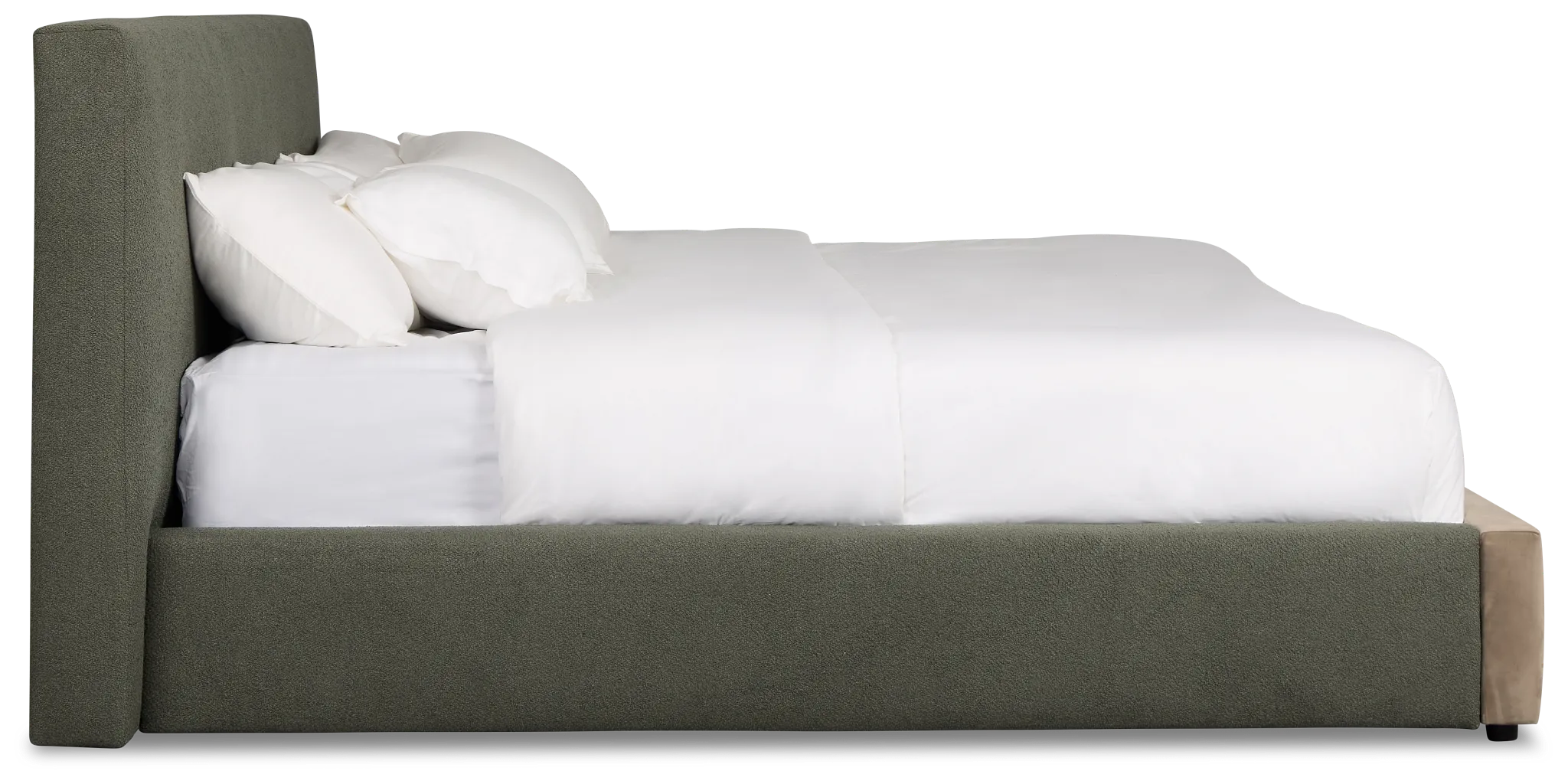 Grayton Sutton Green 44" Upholstered Platform Bed