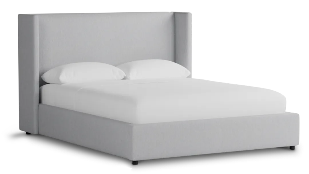 Captiva Delray Light Gray 48" Upholstered Shelter Bed