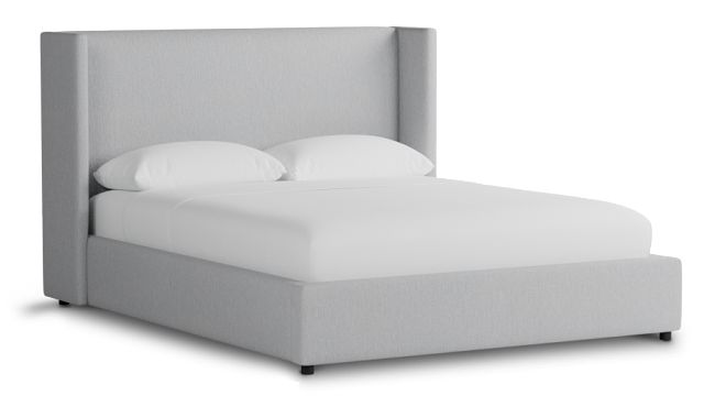 Captiva Delray Light Gray 48" Upholstered Shelter Bed
