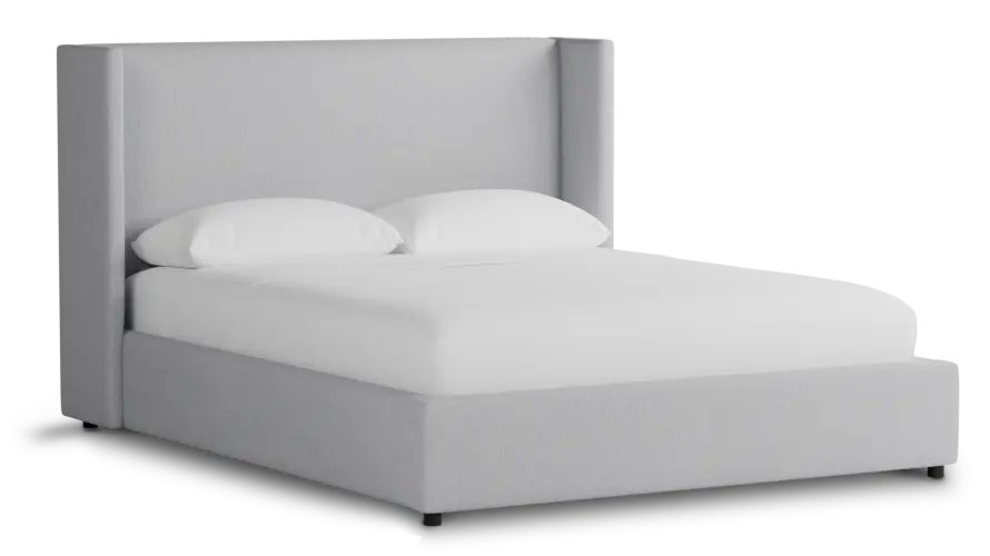 Captiva Delray Light Gray 48" Upholstered Shelter Bed Captiva Delray Light Gray 48" Upholstered Shelter Bed