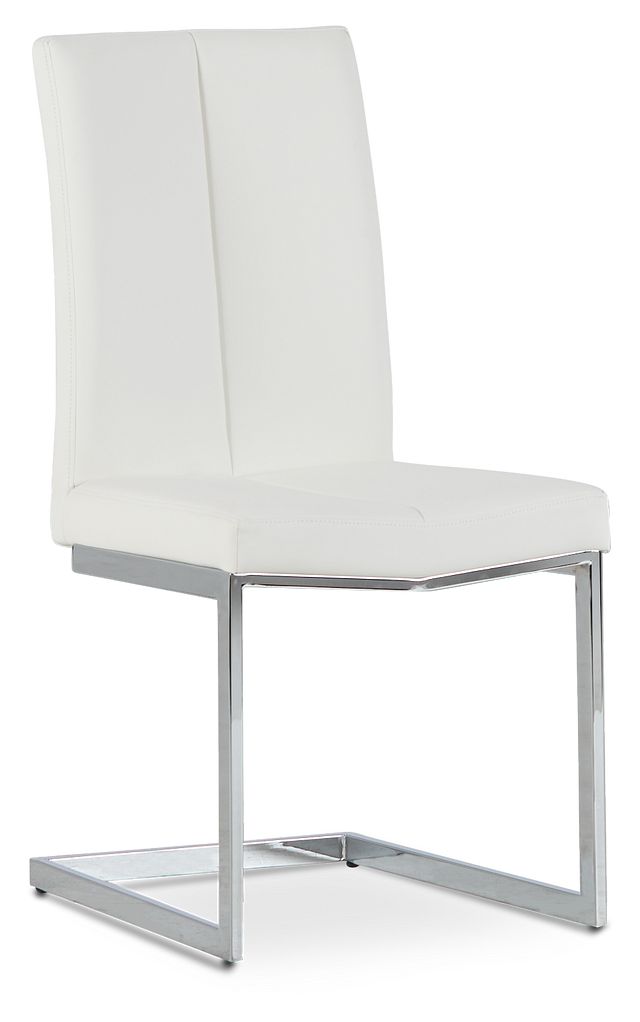 London White Upholstered Side Chair (1)