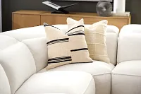 Maycie Ivory 22" Square Accent Pillow