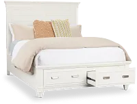 Cape Cod Ivory Panel Storage Bed