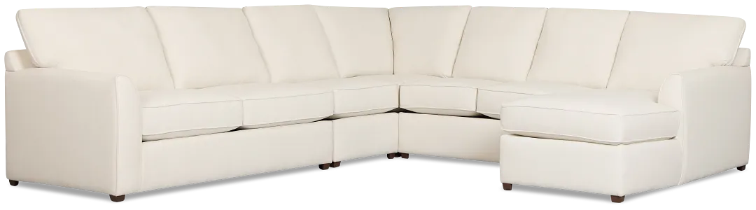 Tate Light Beige Fabric Large Right Chaise Sectional