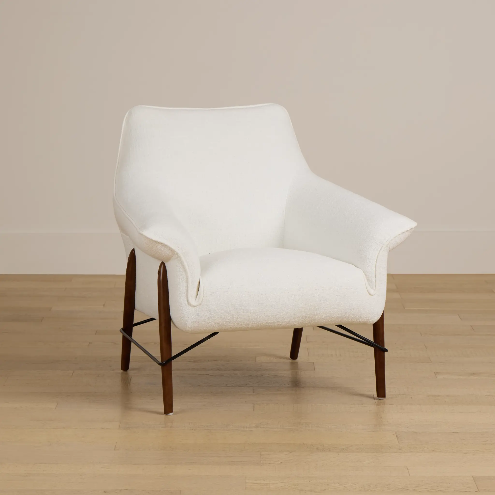 Nathan White Fabric Accent Chair Nathan White Fabric Accent Chair
