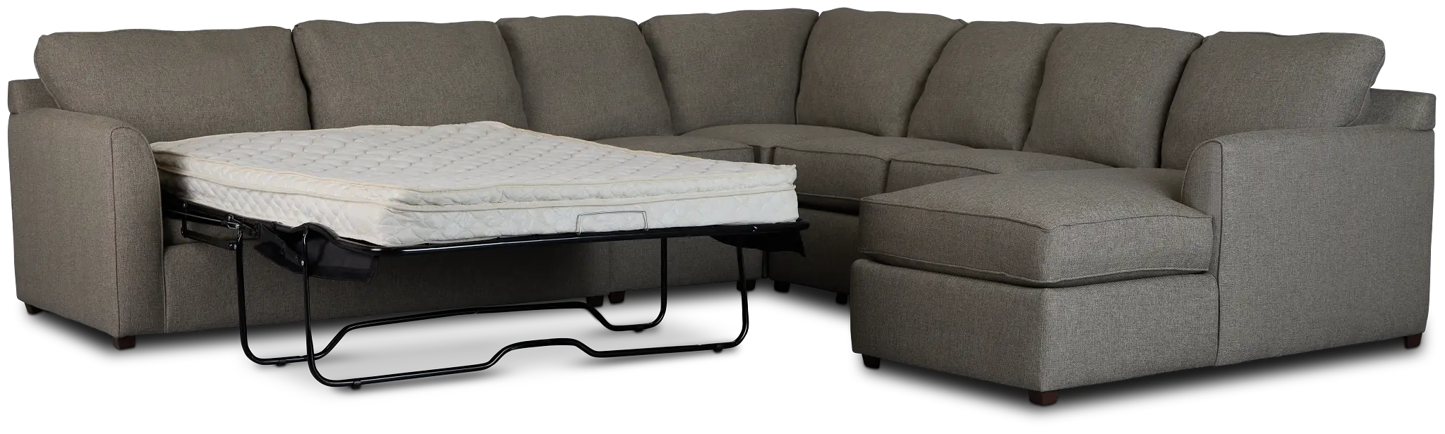 Asheville Brown Fabric Right Chaise Innerspring Sleeper Sectional Asheville Brown Fabric Right Chaise Innerspring Sleeper Sectional