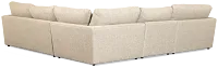 Maxwell Dark Gray Fabric Medium Left Chaise Sectional