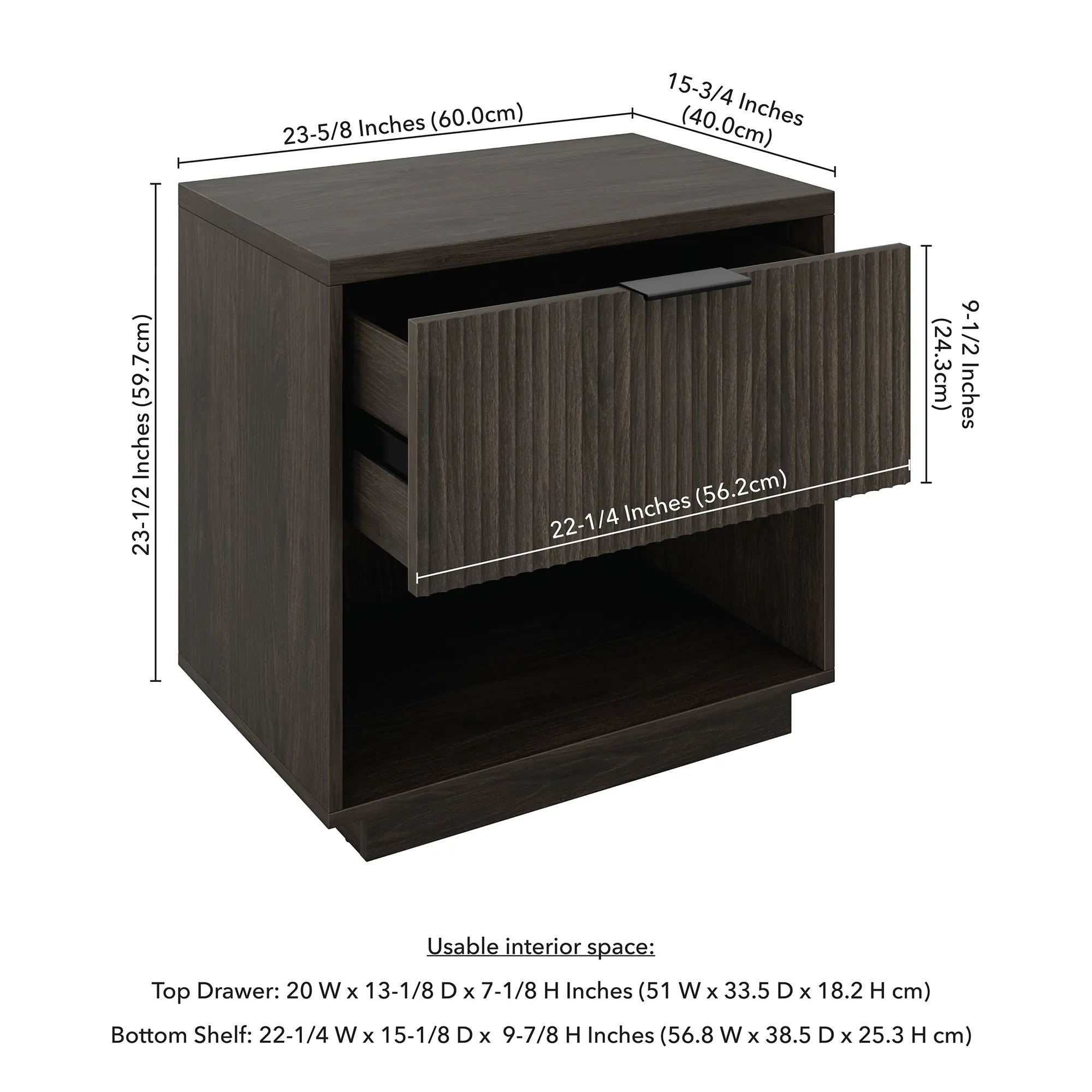 Conti Dark Tone Nightstand