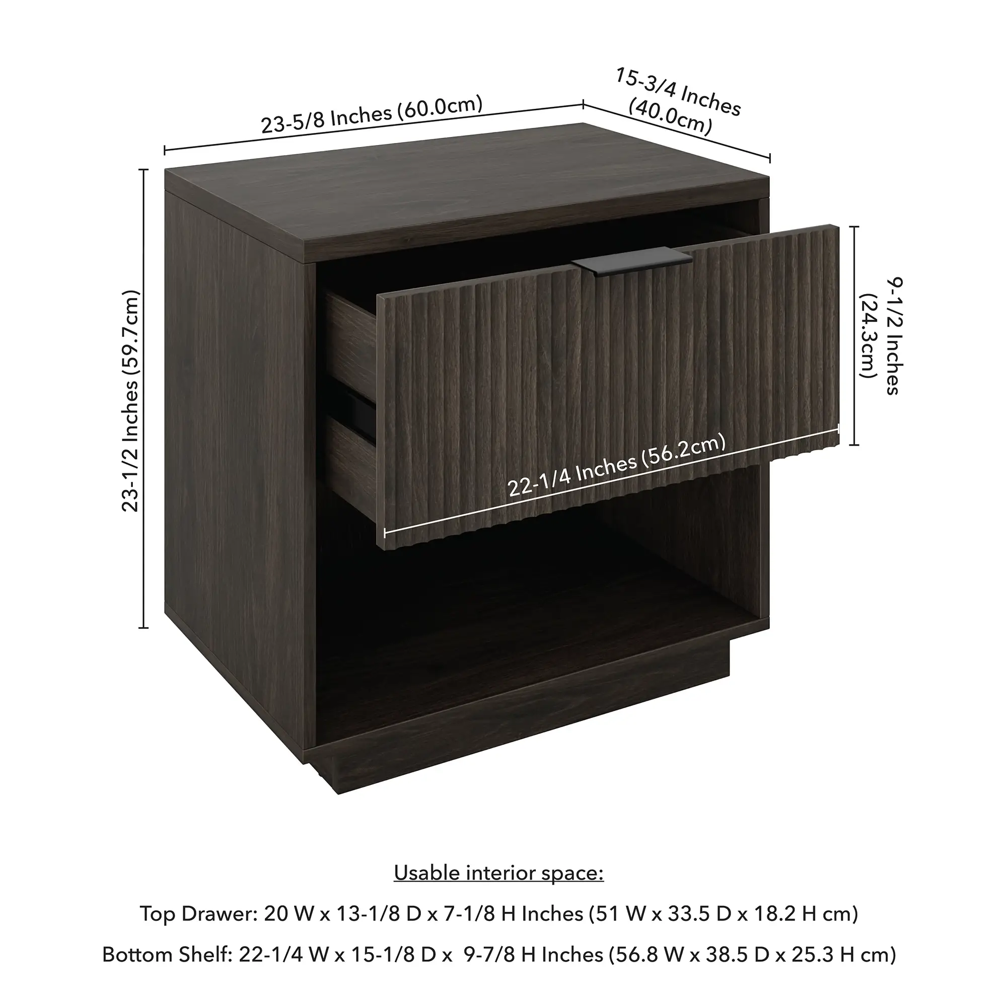 Conti Dark Tone Nightstand Conti Dark Tone Nightstand
