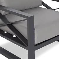 Linear Dark Gray Aluminum Chair