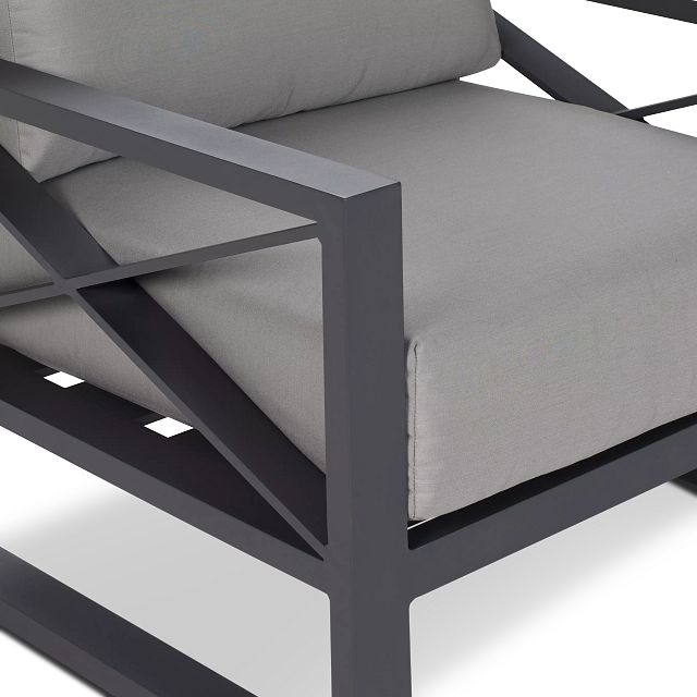 Linear Dark Gray Aluminum Chair (4)