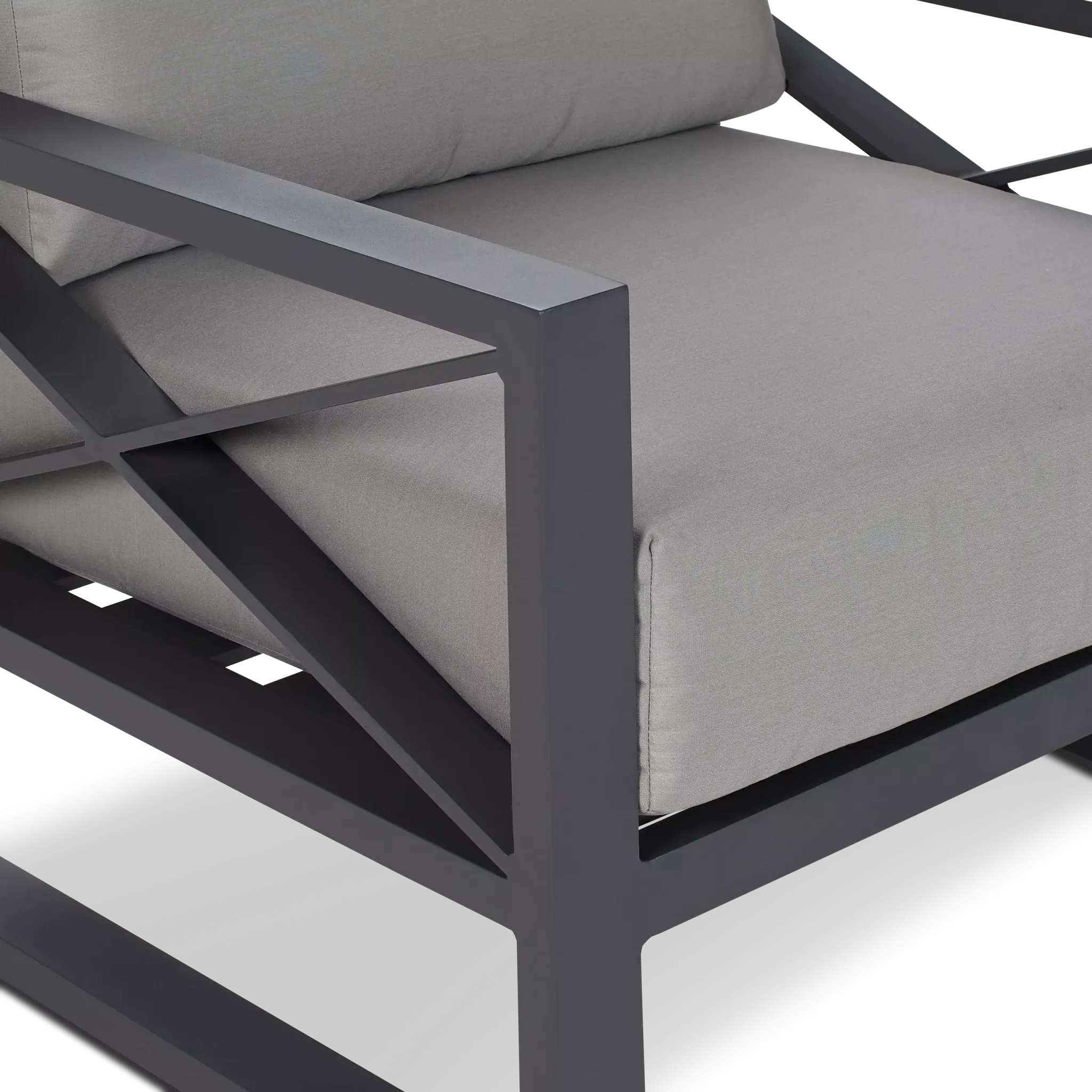 Linear Dark Gray Aluminum Chair