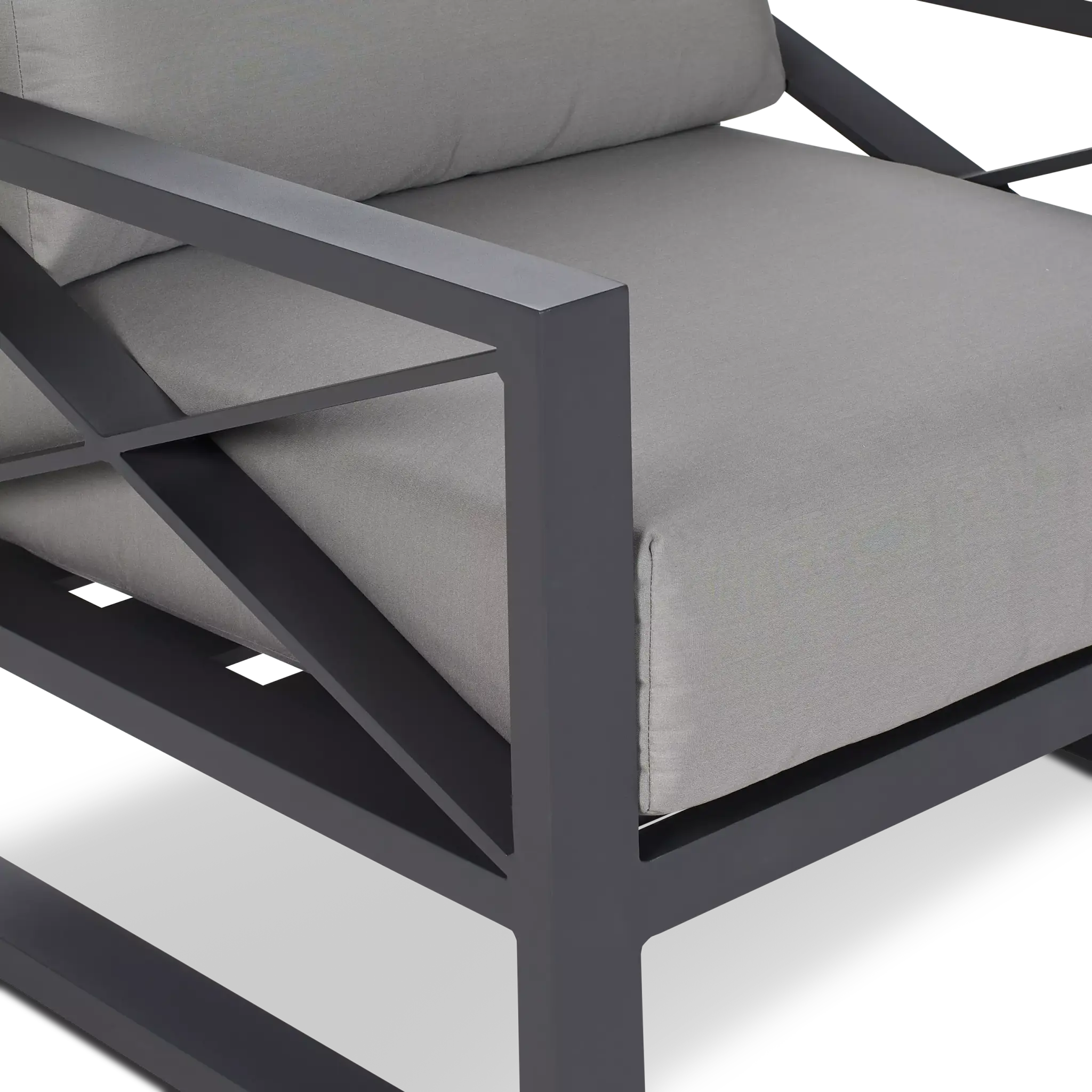 Linear Dark Gray Aluminum Chair Linear Dark Gray Aluminum Chair