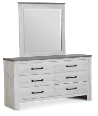 Blueridge Two-tone Dresser & Mirror