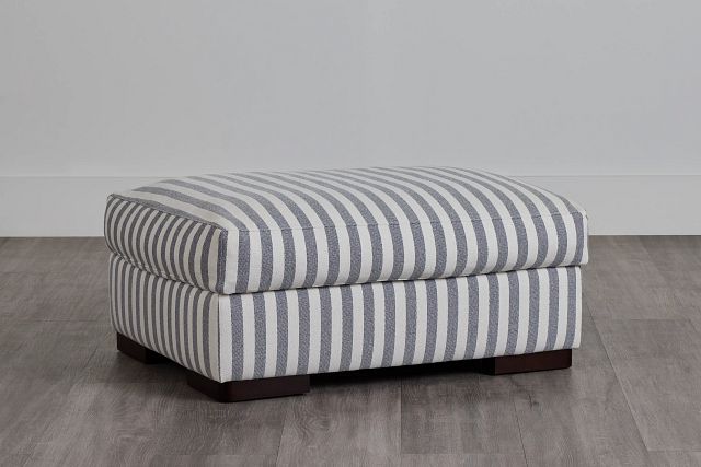 Edgewater Sea Lane Dark Blue Ottoman