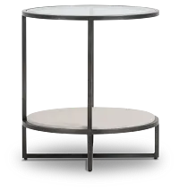 Harlow Glass Chairside Table