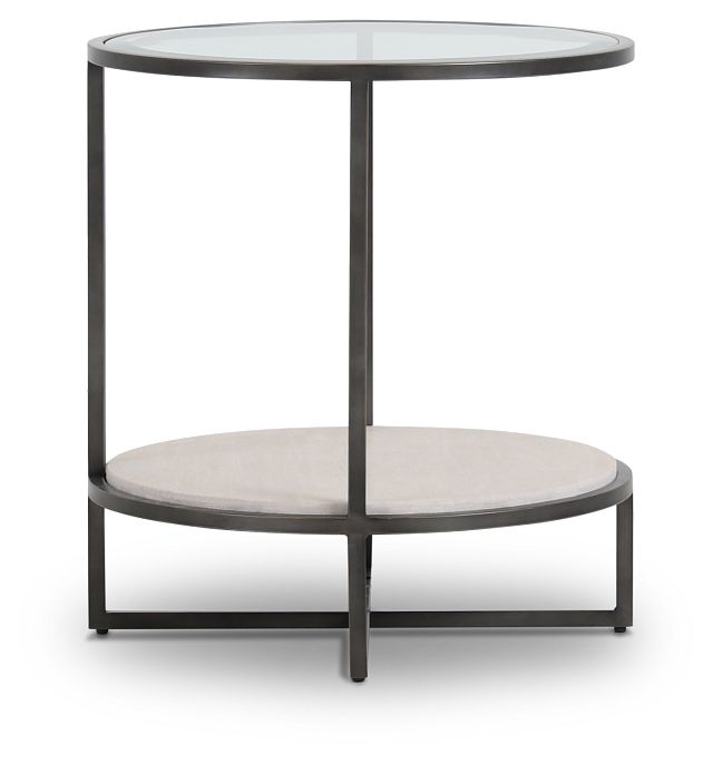 Harlow Glass Chairside Table