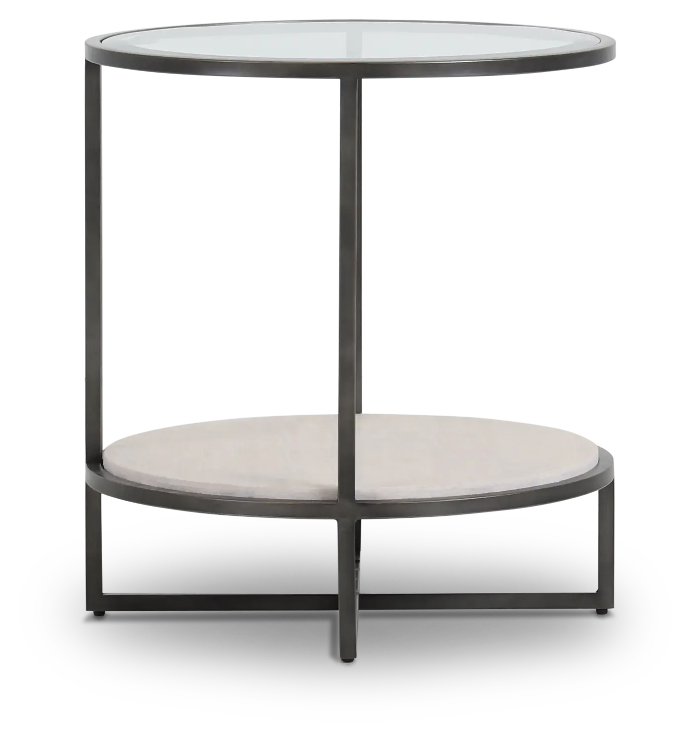 Harlow Glass Chairside Table Harlow Glass Chairside Table