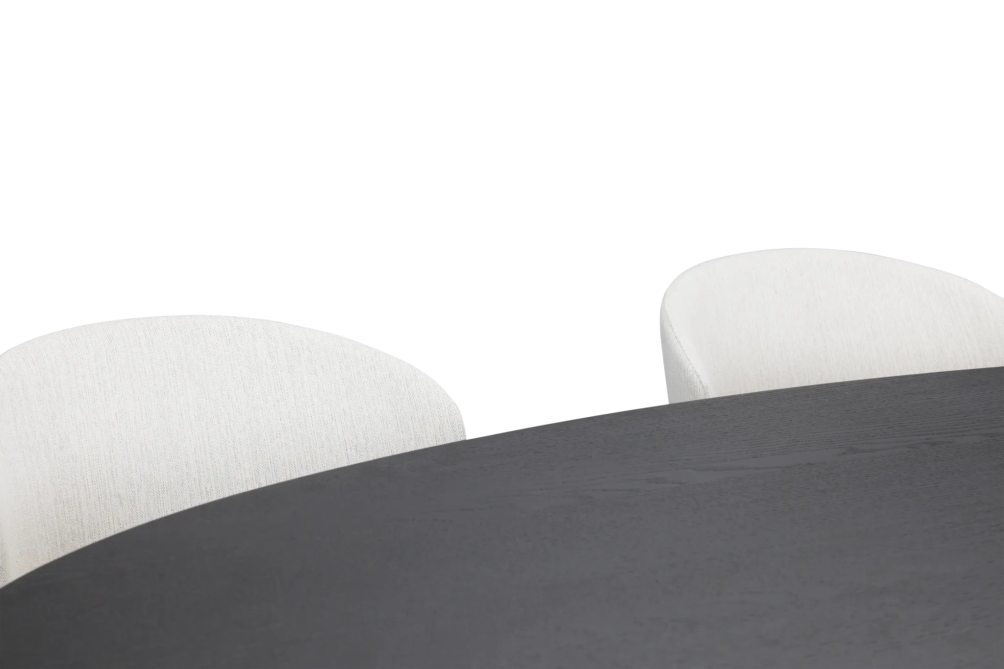 Nomad Black 78" Oval Table & 4 Light Beige Chairs W/ Black Legs