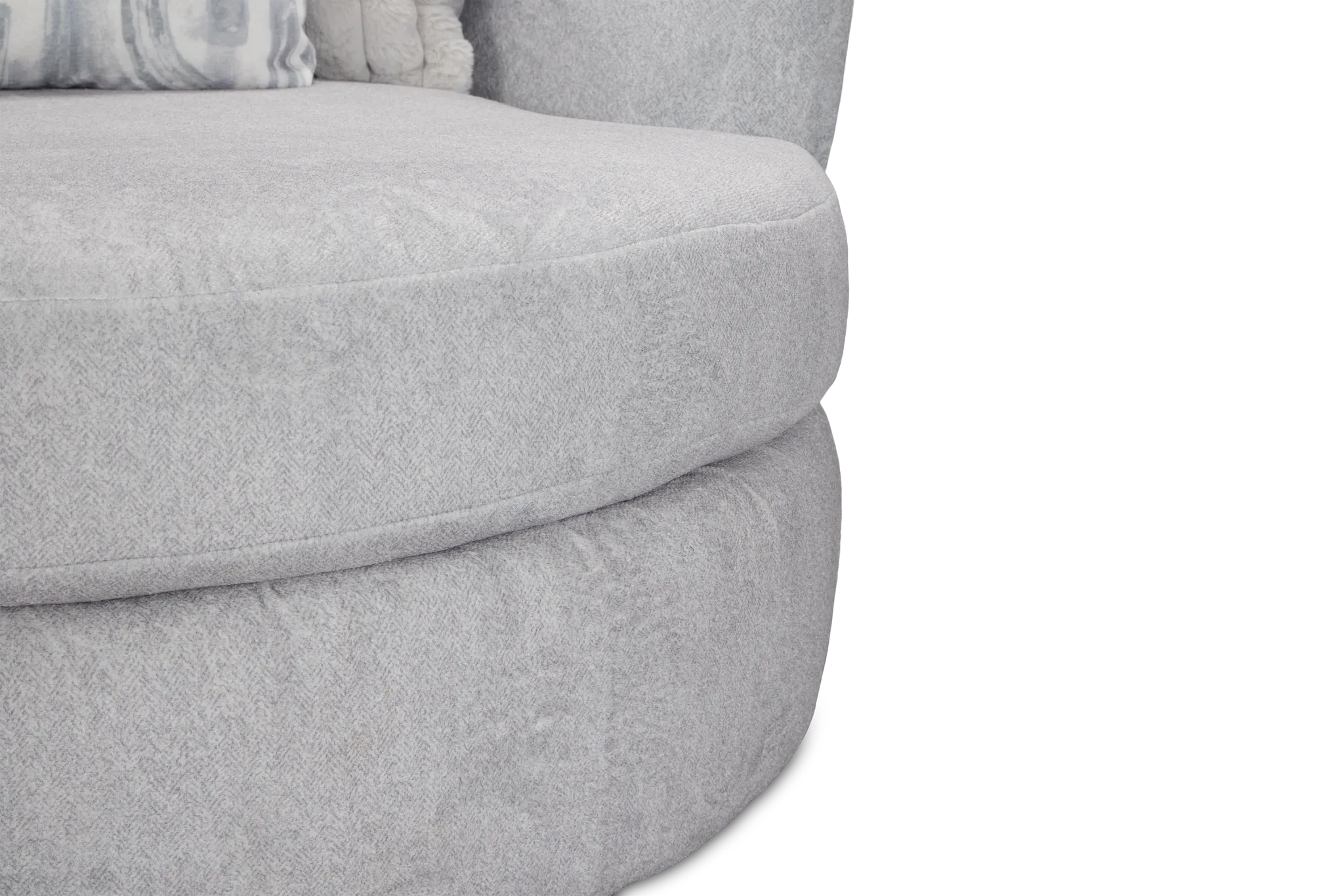 Kylie Light Gray Fabric Swivel Chair