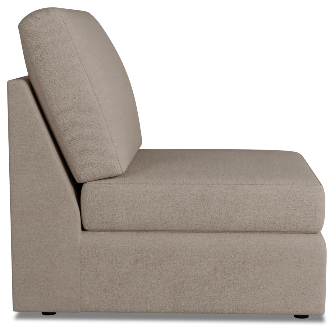 Citymod Beige Fabric Armless Chair