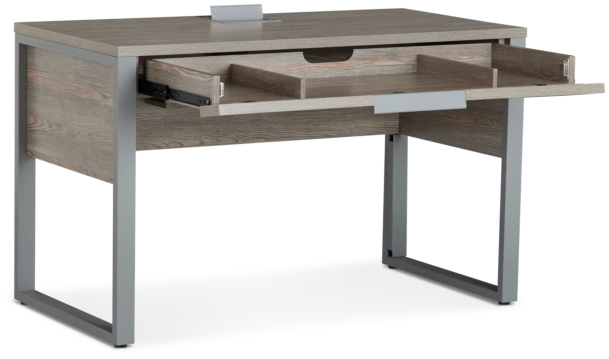 Clark Gray Dropdwn Dr Desk
