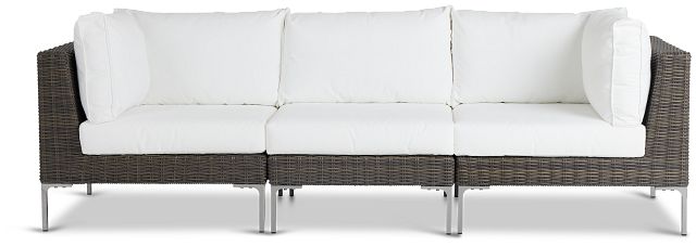 Tulum White Woven Modular Sofa