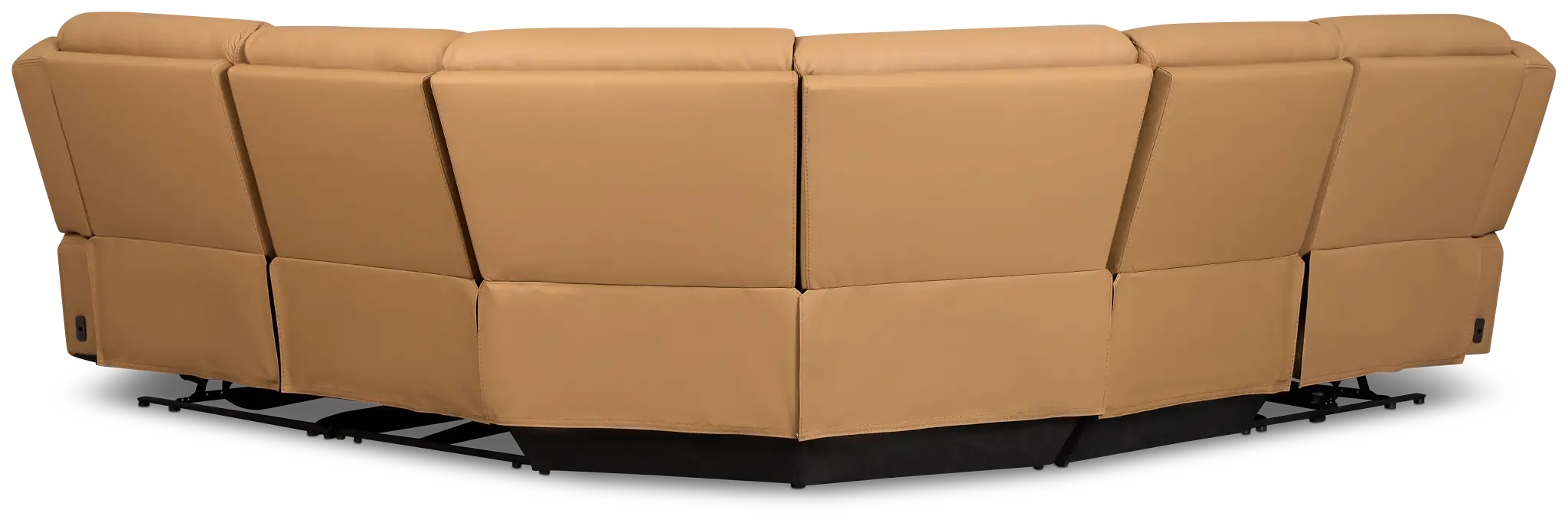 Wilder Brown Leather Small Triple Power Reclining Two-arm Sectional Wilder Brown Leather Small Triple Power Reclining Two-arm Sectional