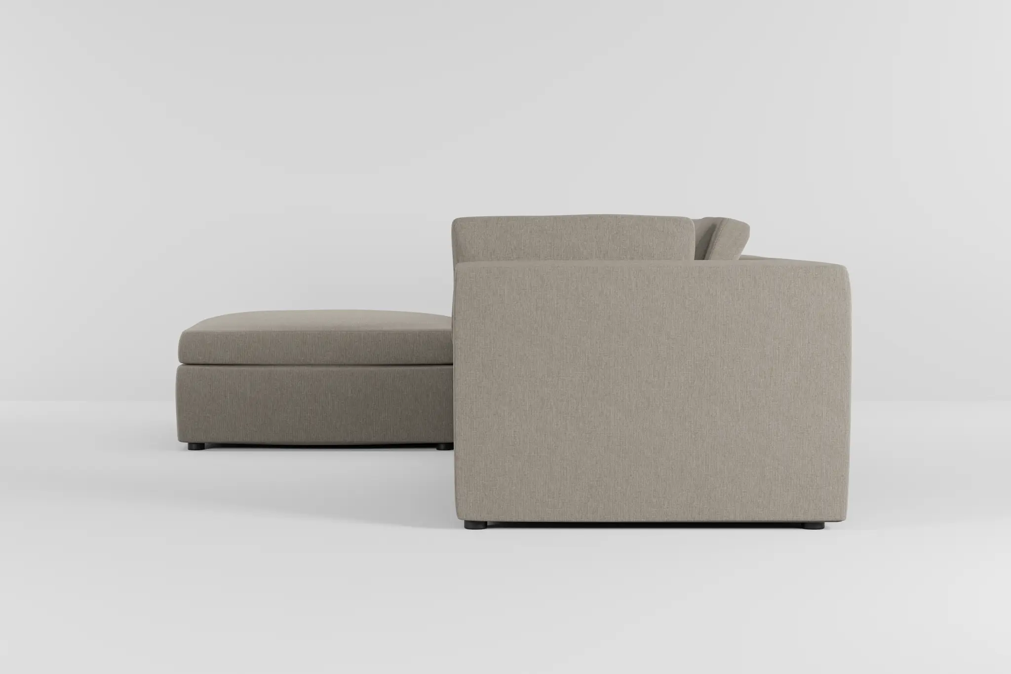 Destin Elevation Khaki Fabric 4-piece Bumper Sectional Destin Elevation Khaki Fabric 4-piece Bumper Sectional