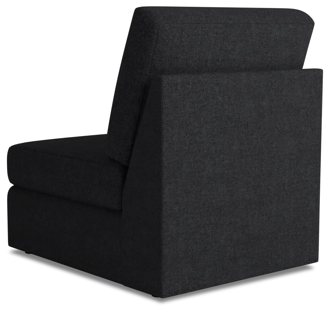 Citymod Dark Gray Fabric Armless Chair Citymod Dark Gray Fabric Armless Chair