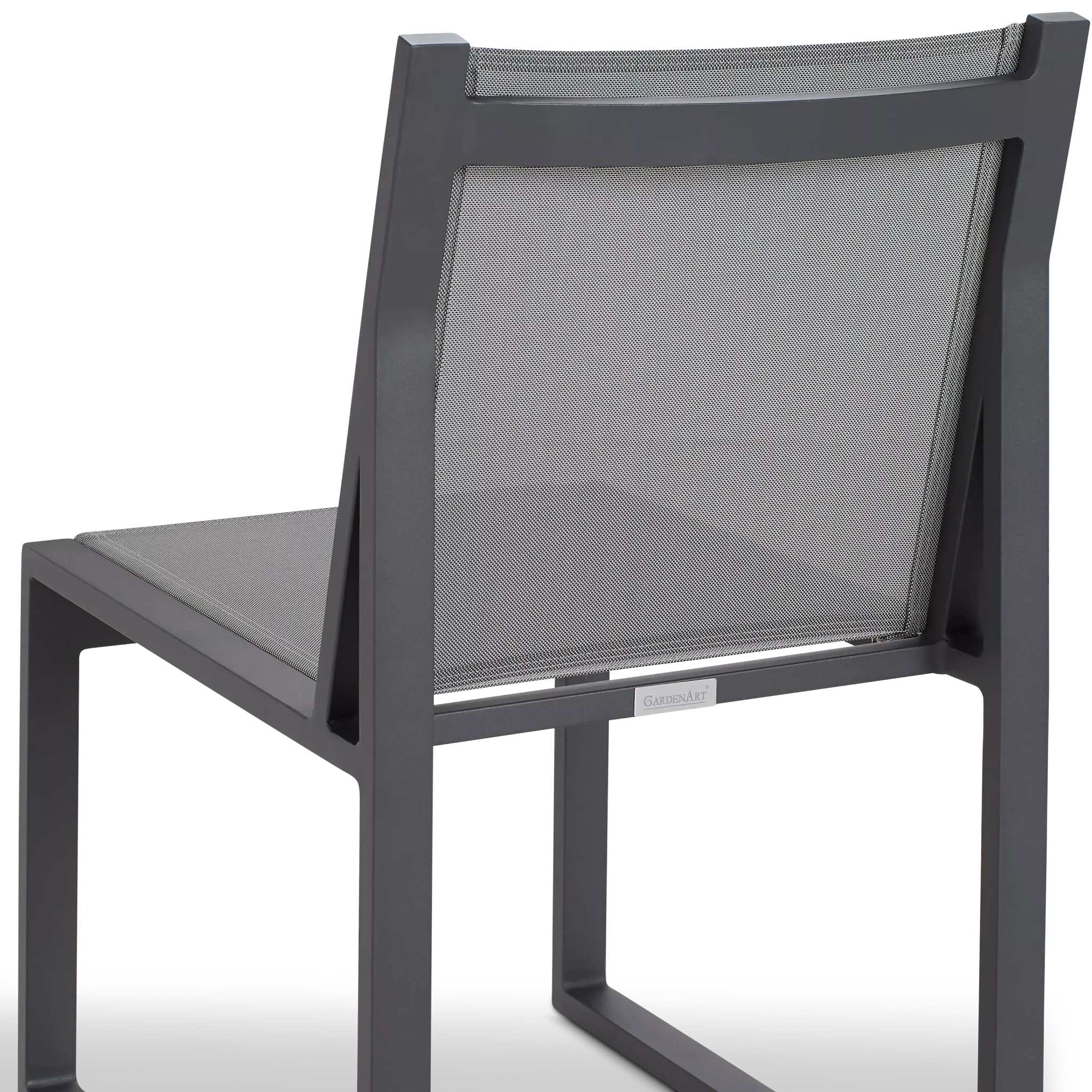 Linear 70" Teak Table & 4 Sling Side Chairs