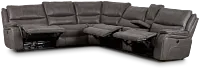 Dober Dark Gray Micro Medium Triple Power 2-arm Sectional