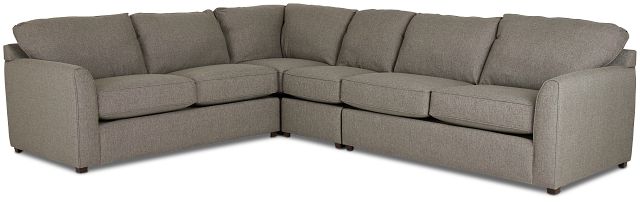 Asheville Brown Fabric Large Two-arm Sectional