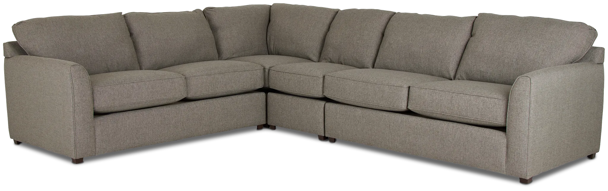 Asheville Brown Fabric Large Two-arm Sectional