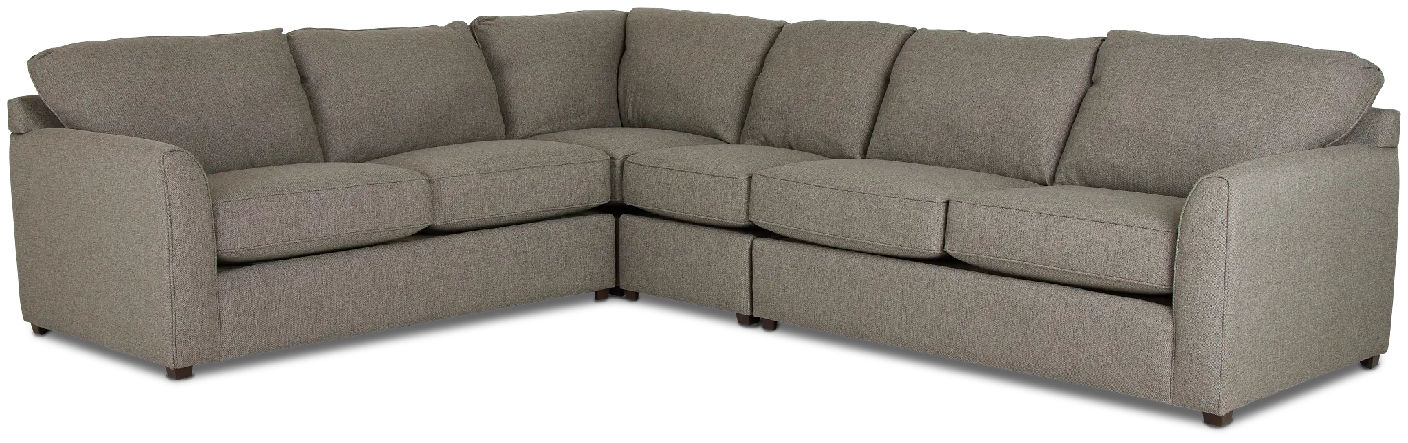 Asheville Brown Fabric Large Two-arm Sectional Asheville Brown Fabric Large Two-arm Sectional