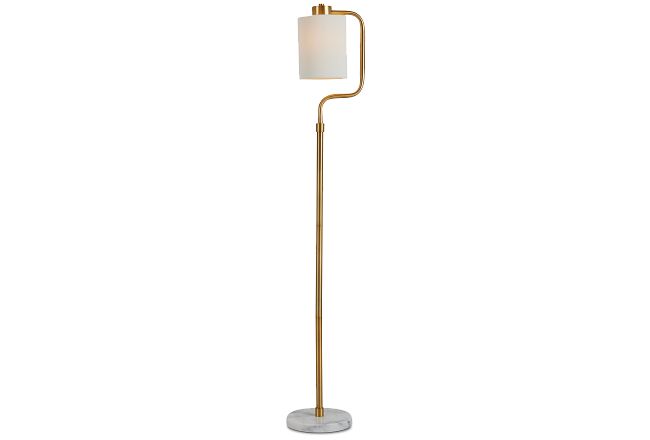 Alma Gold Marble Floor Lamp