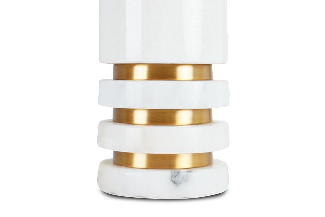Lacey White Marble Table Lamp