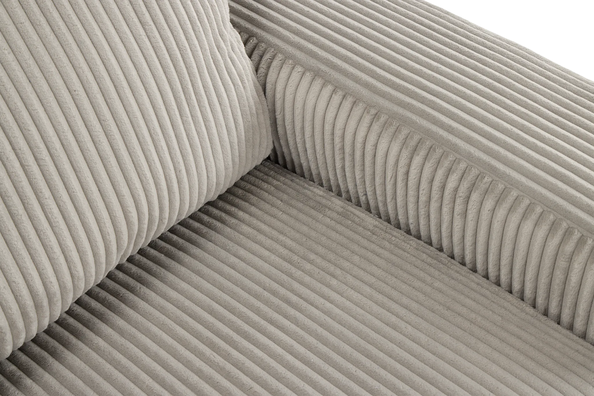 Charlie Gray Fabric Small Two-arm Sectional