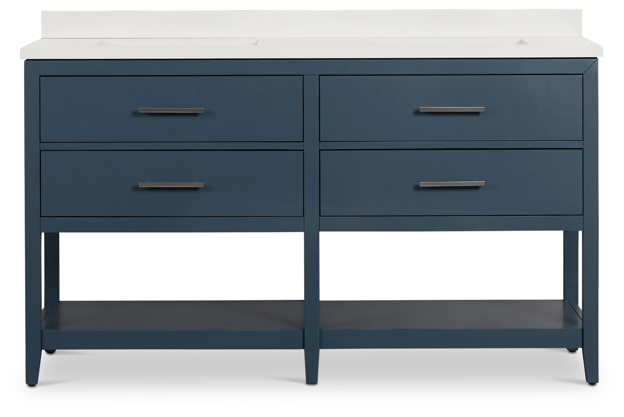 Alden Blue 60" Double Bathroom Vanity