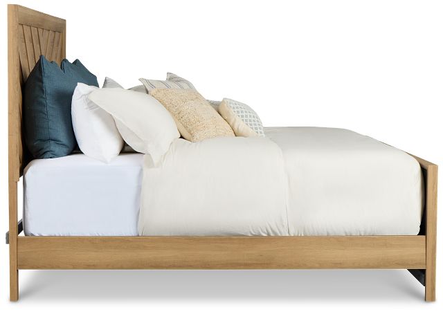 Delray Light Tone Panel Bed