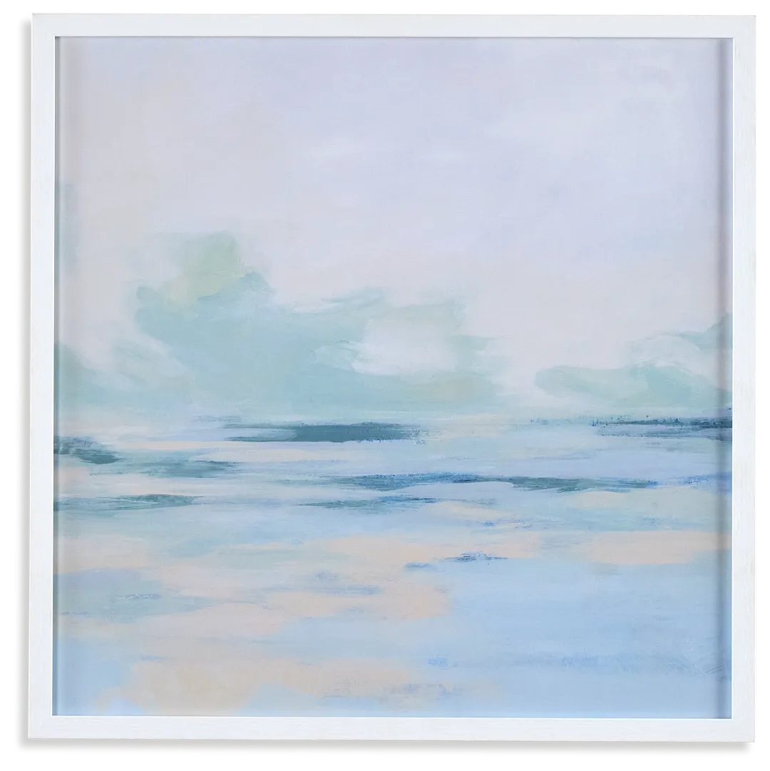 Calmi White Framed Wall Art