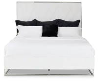 Miami White Uph Platform Bed