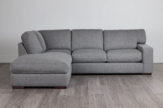 Veronica Dark Gray Down Left Bumper Sectional