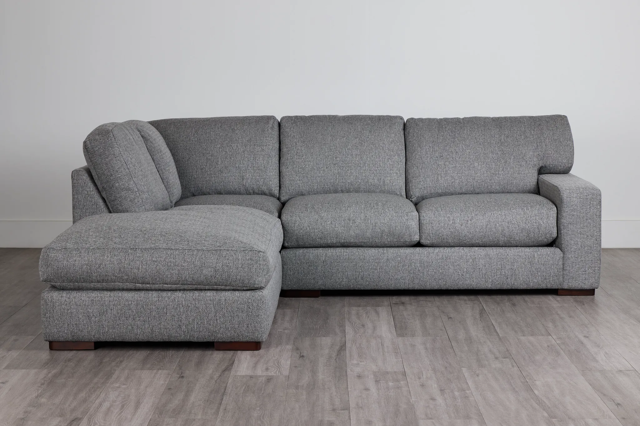 Veronica Dark Gray Down Left Bumper Sectional